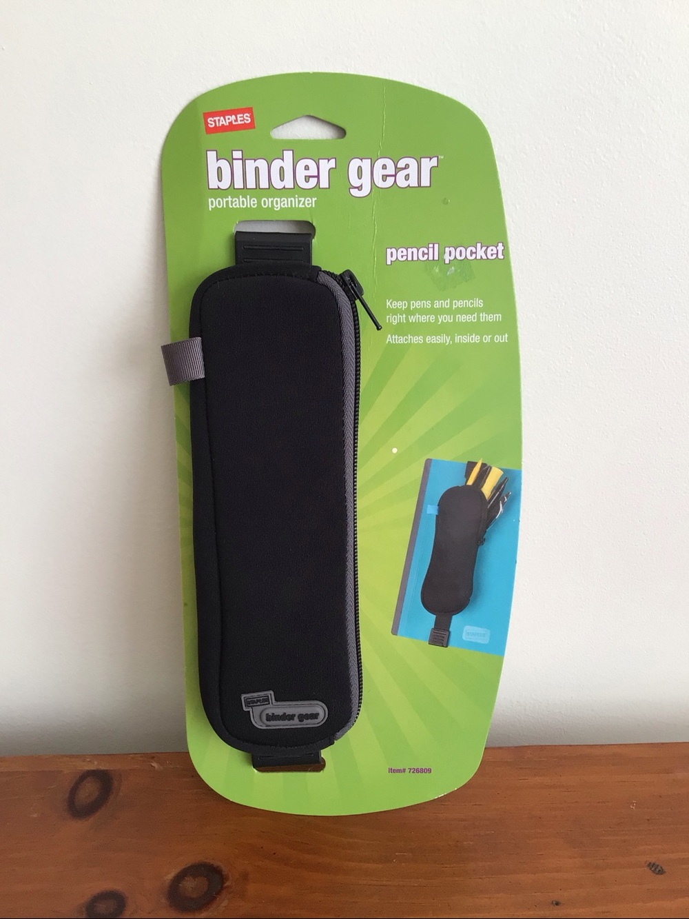 Staples Binder Gear Portable Organizer Pencil Pocket Item# 726809